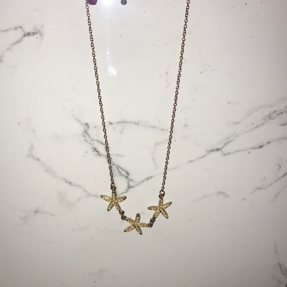 gold starfish necklace